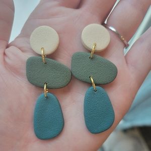 Handmade polymer clay earrings